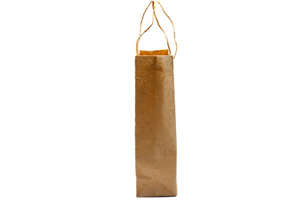 große Geschenktüte aus  Büttenpapier / Papier Antemoro mit Henkel aus Raffia – Bild 4